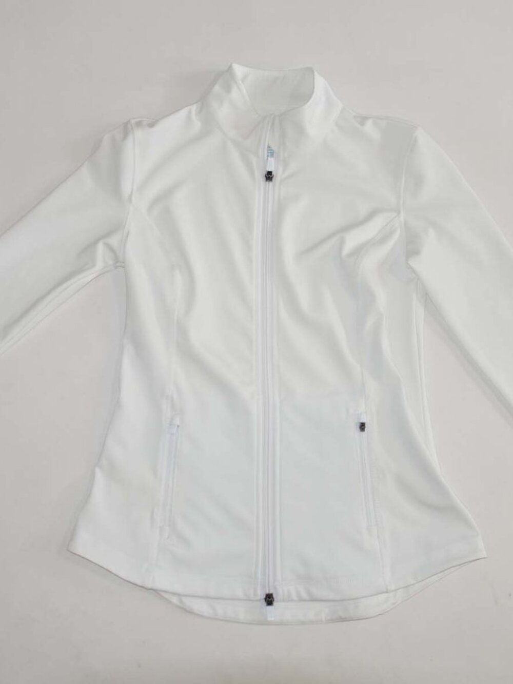 J. McLaughlin Women's Track Jacket Size XS White Long Sleeves Zipper Front